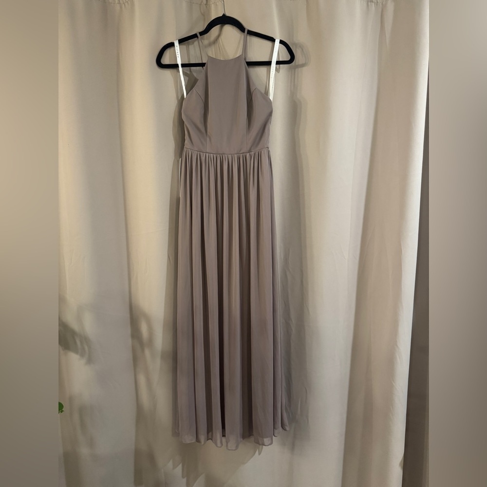 Azazie NWT Hazelnut Long Sleeveless Dress
